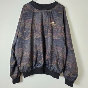 Penn National Pullover Windbreaker Golf Jacket Roche Mens Large Reversible